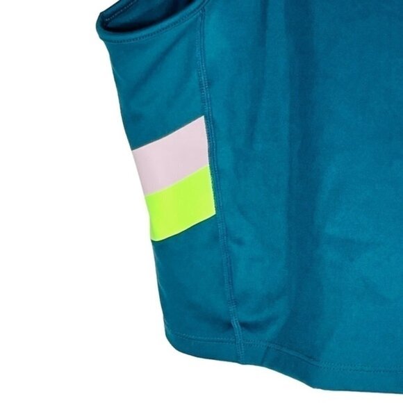 Nike teal color-stripe cropped training tank mesh DH3185-393  Size 3X - Picture 3 of 15